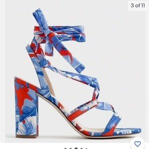 JCREW Collection Wrap-around heels (100mm) in Ratti® Rio floral Sz6.5 H9771